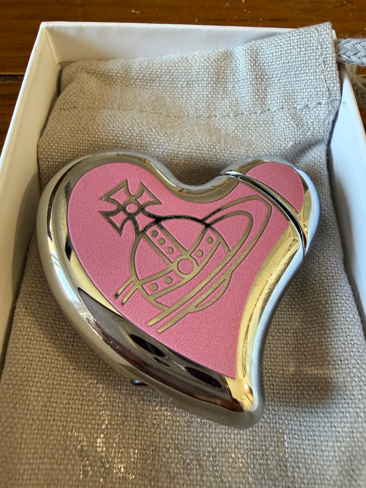 VW Heart Orb Pink Lighters Silver Limited Edition NEW