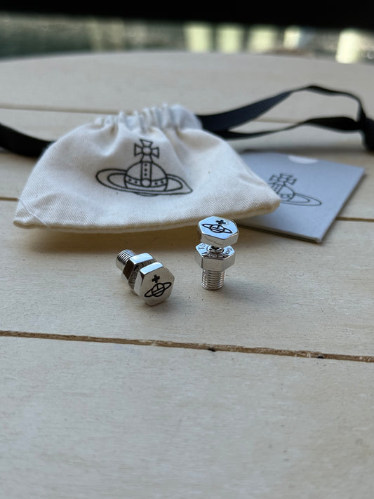 VW Silver Screw Stud Earrings 2025 Pre-owned