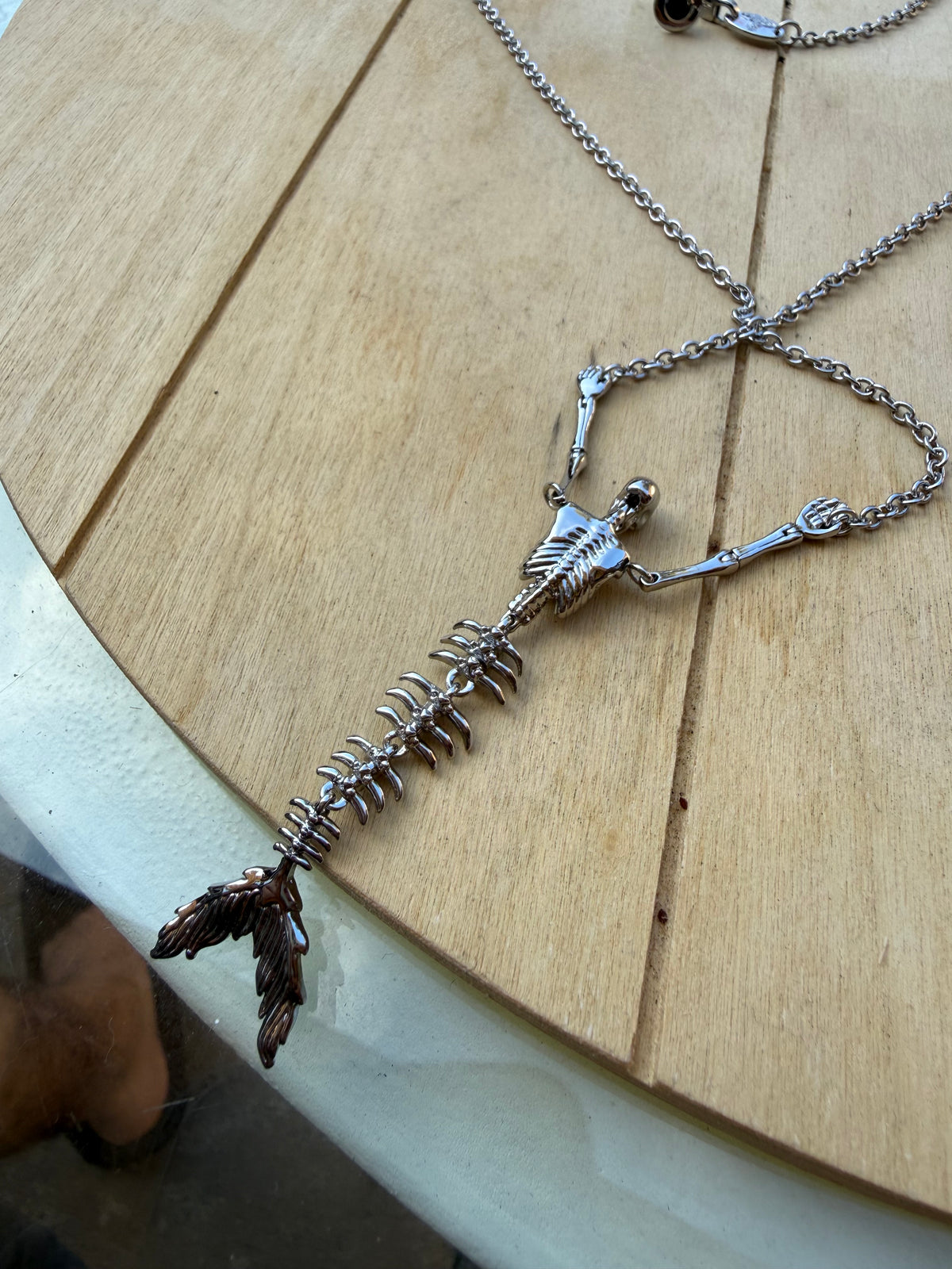 VW Skeleton Mermaid Silver Necklace PRE-LOVED