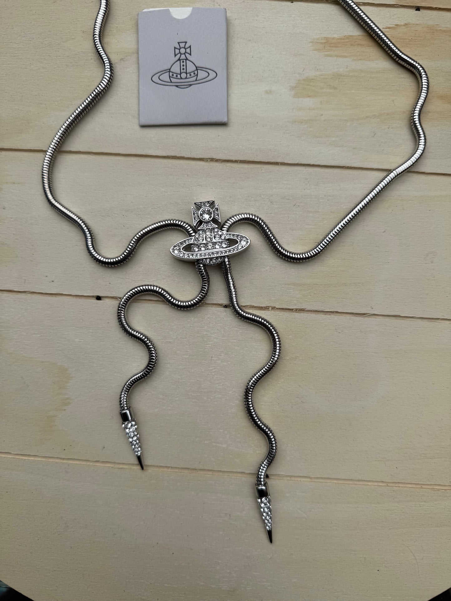 VW Platinum White Bolo Tie Pre-Loved No Box