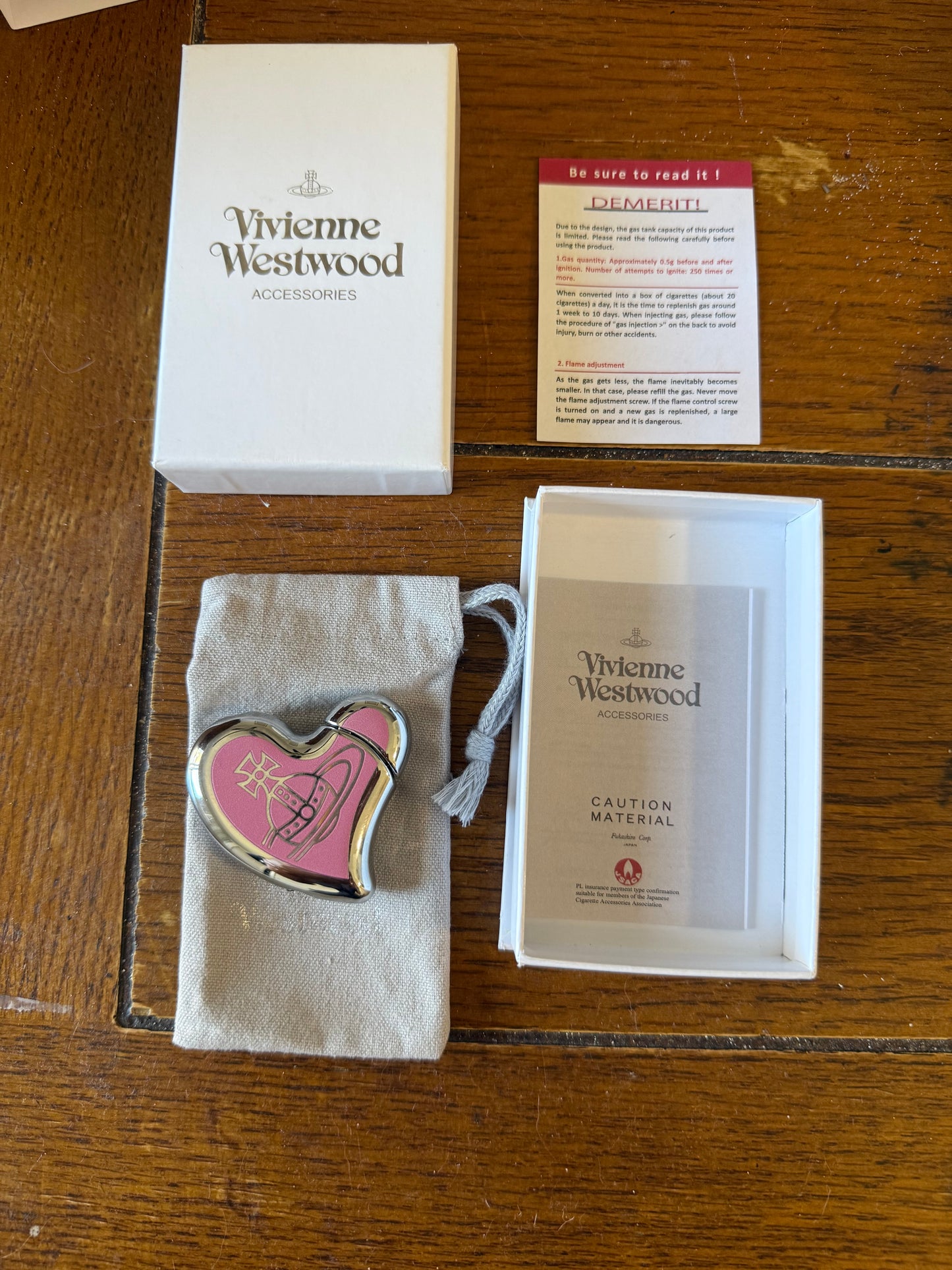 VW Heart Orb Pink Lighters Silver Limited Edition NEW