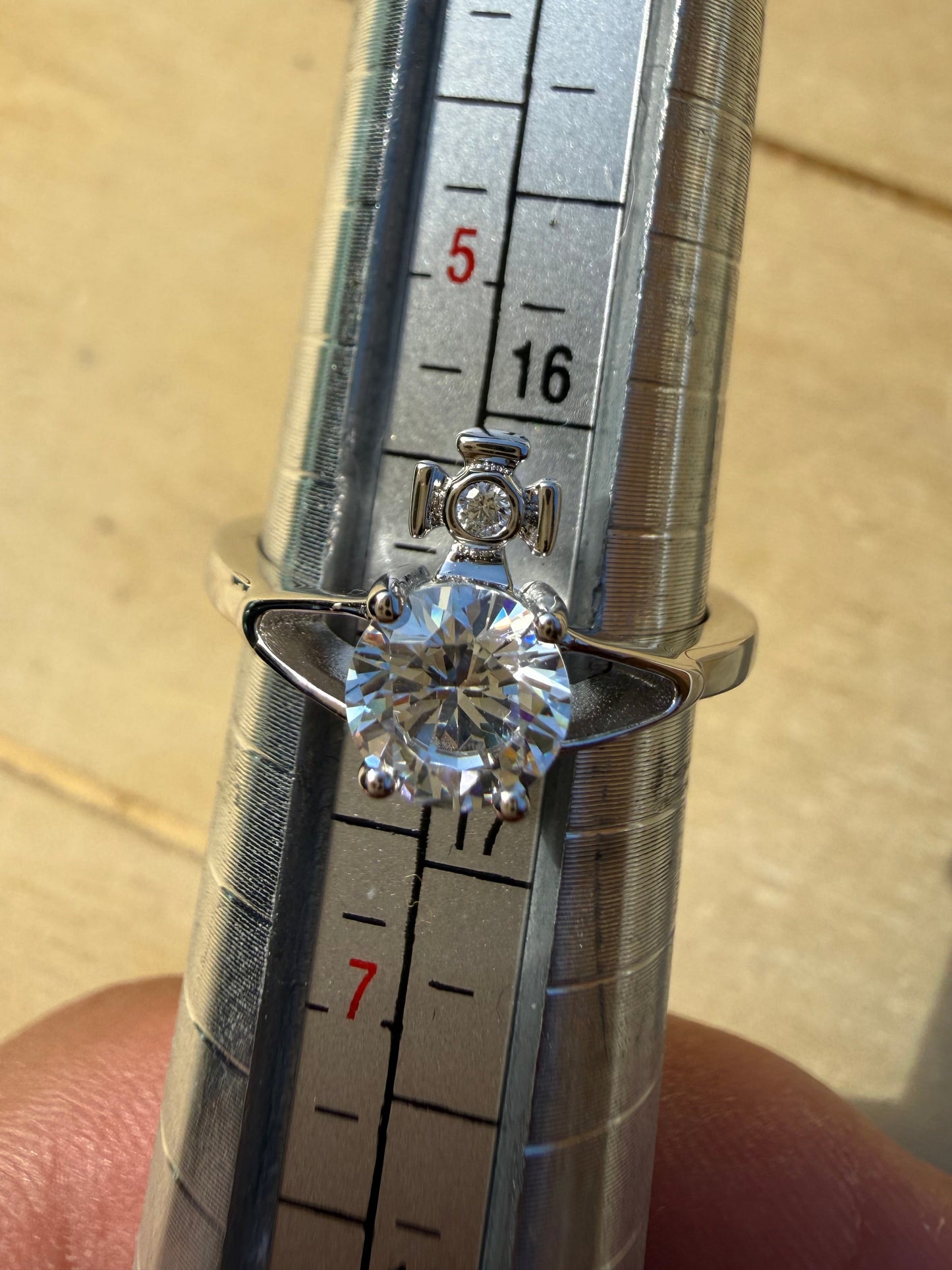 VW Reina Ring .925 Sterling Silver Petite NEW