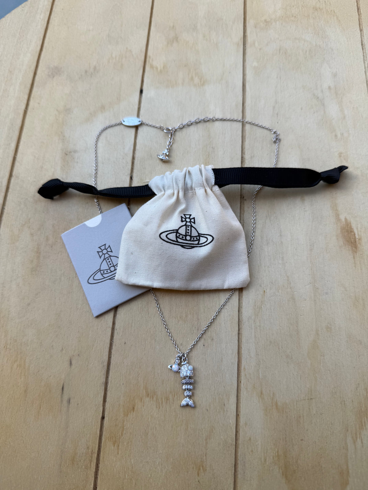 VW .925 Sterling Silver Lyall Fish Necklace PRE-LOVED