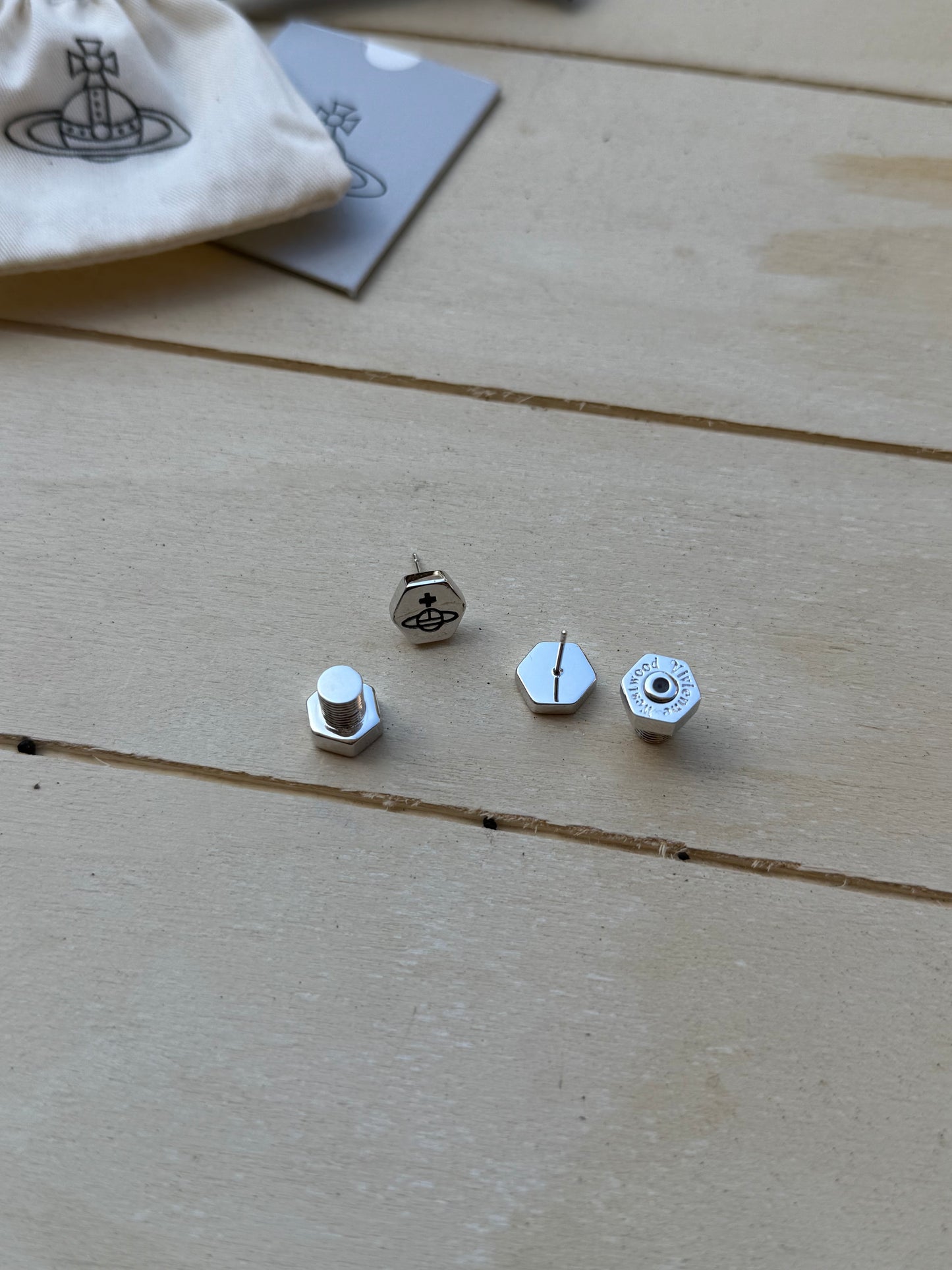 VW Silver Screw Stud Earrings 2025 Pre-owned