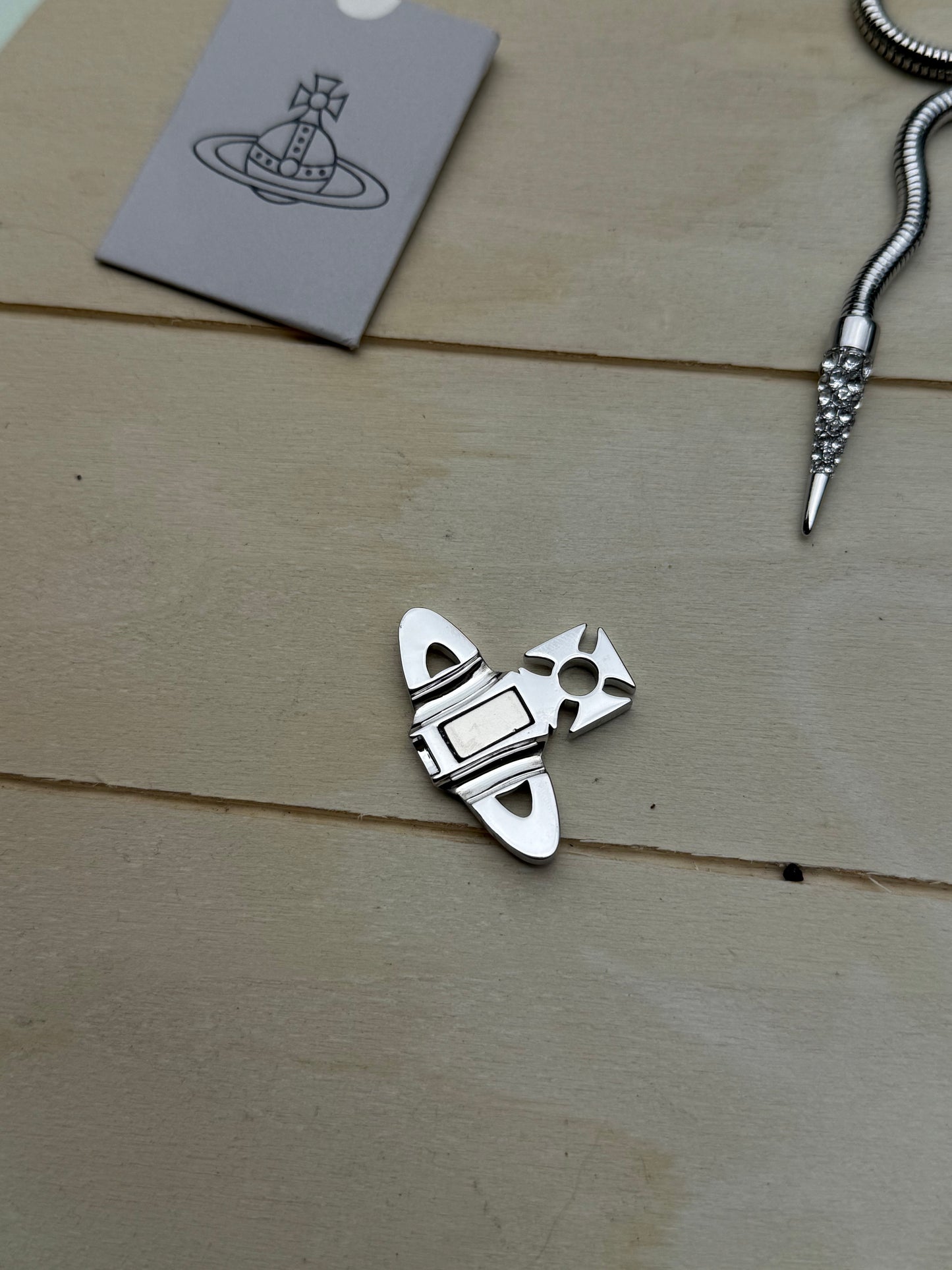VW Platinum White Bolo Tie Pre-Loved No Box