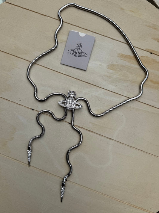 VW Platinum White Bolo Tie Pre-Loved No Box
