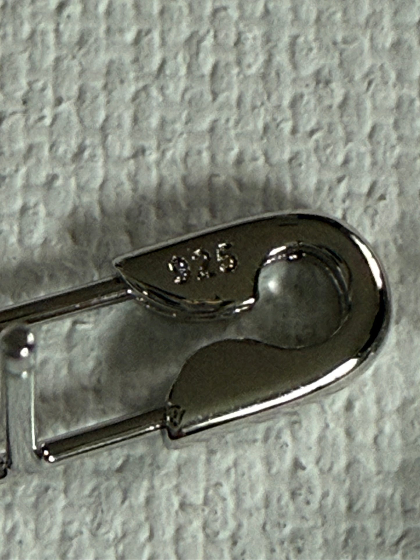 VW Safety Pin 925 Silver Orb Earrings Pre-owned