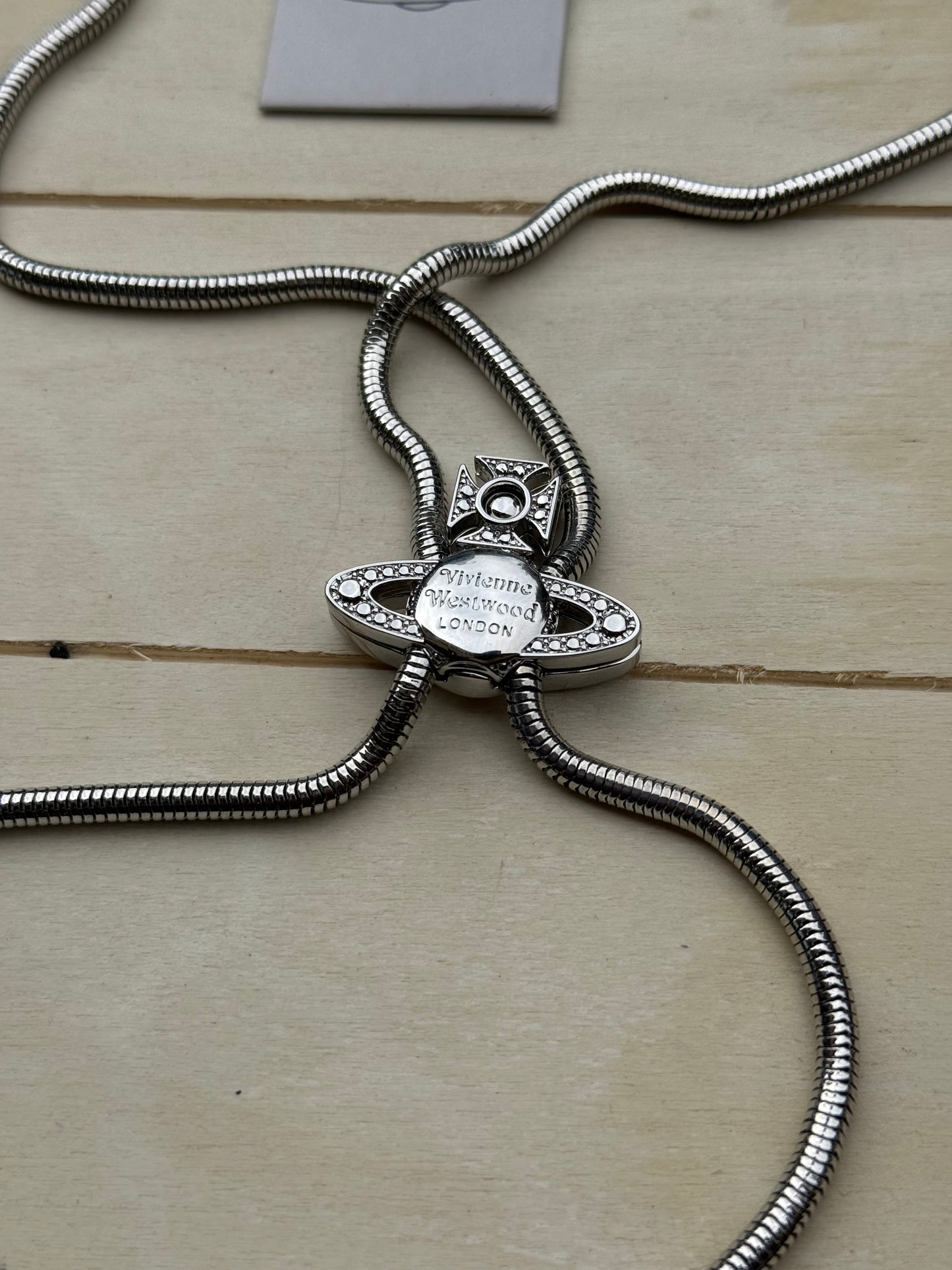 VW Platinum White Bolo Tie Pre-Loved No Box