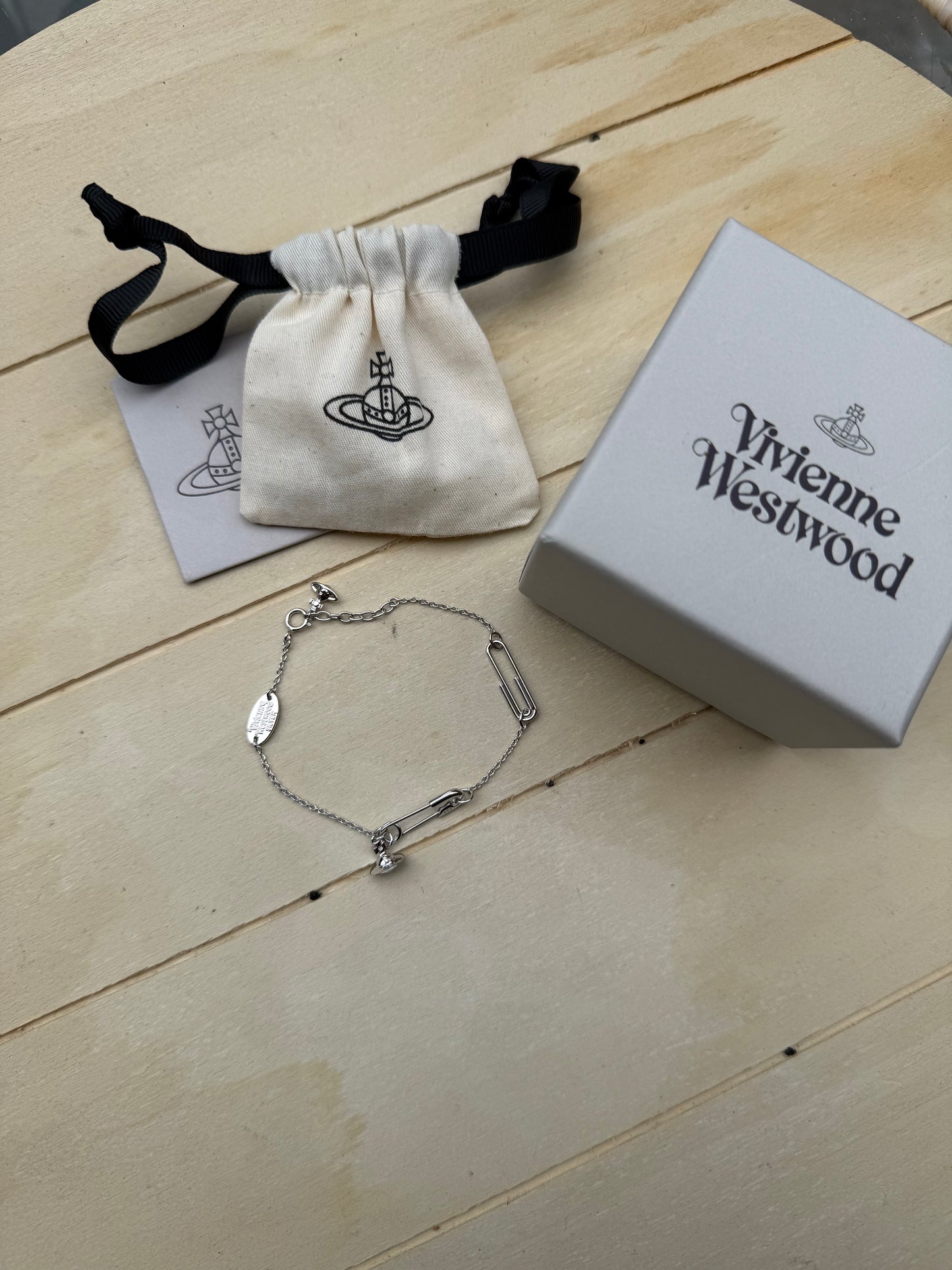 VW .925 Sterling Silver Safety Clip Bracelet