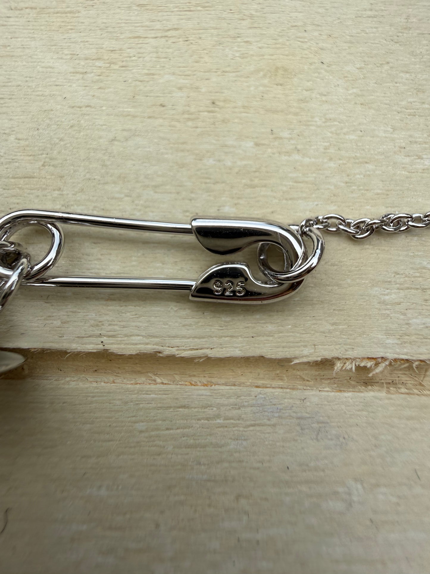 VW .925 Sterling Silver Safety Clip Bracelet
