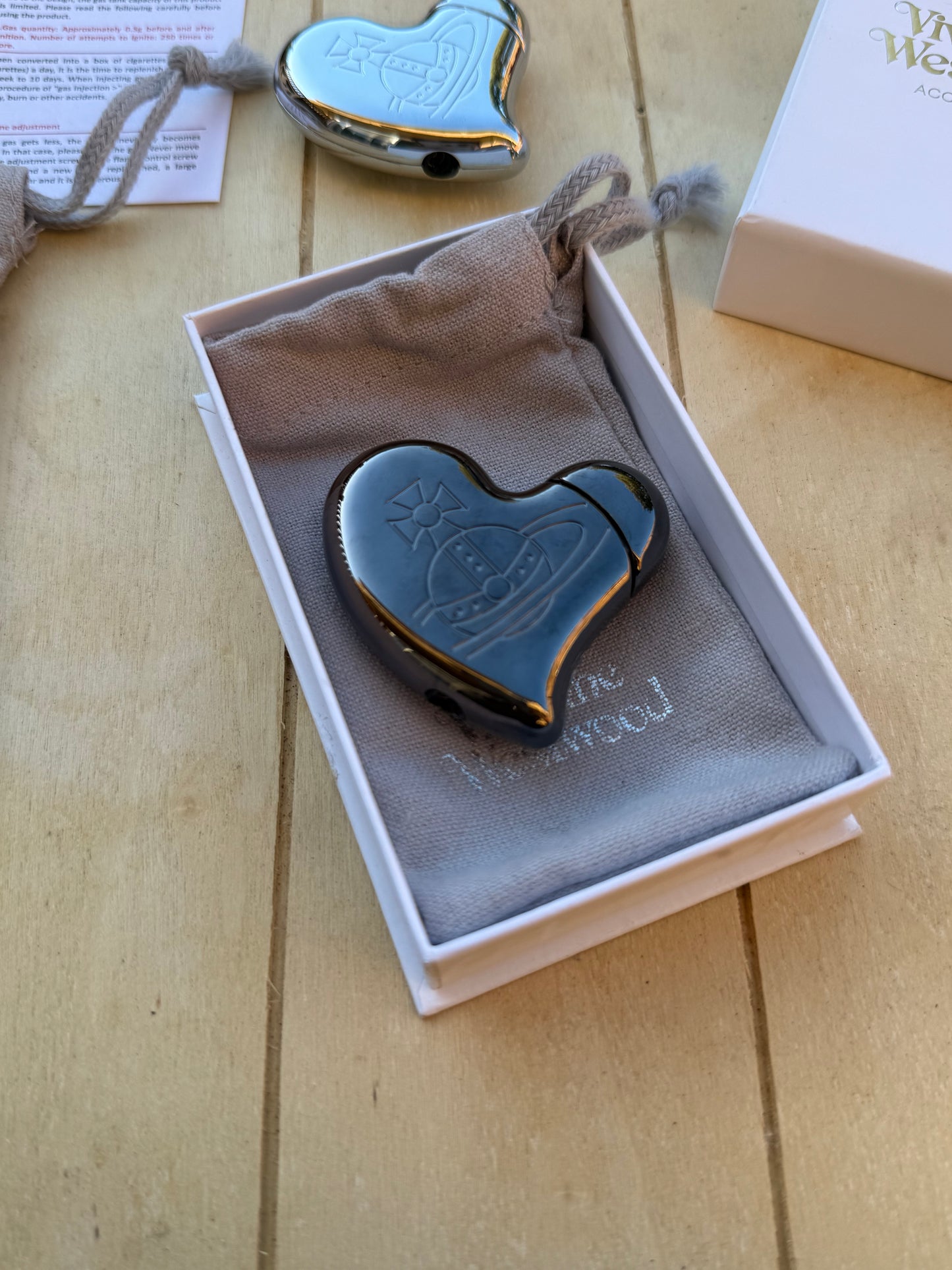 VW Heart Orb Lighters Pink Silver Gunmetal Colors